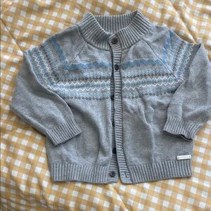 Janie and Jack Light Gray Knit Sweater